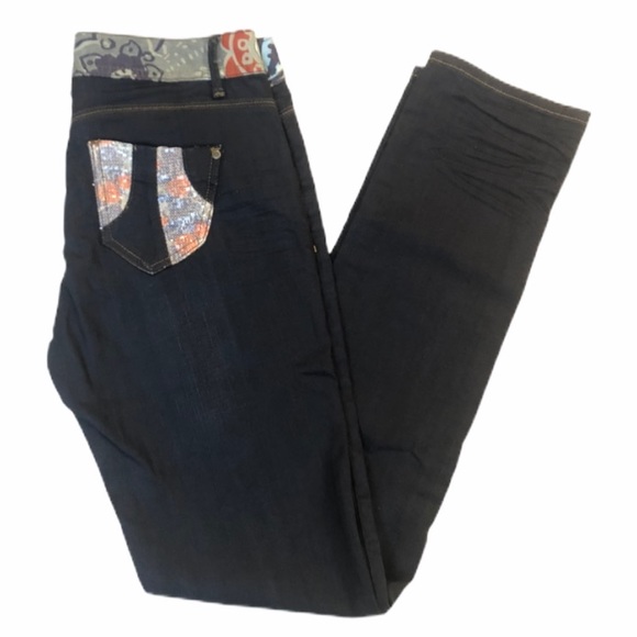 Desigual Denim - SALE 🌺 DESIGUAL Slim Fit Decorated Jeans Desigual - 30